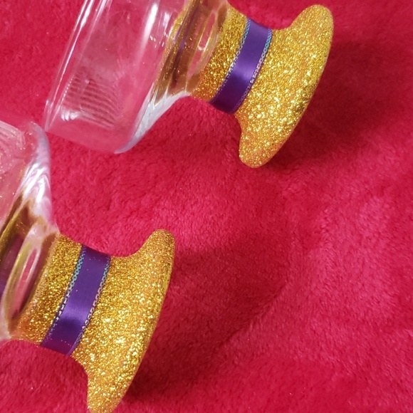 Gold and purple glass set - Picture 7 of 8